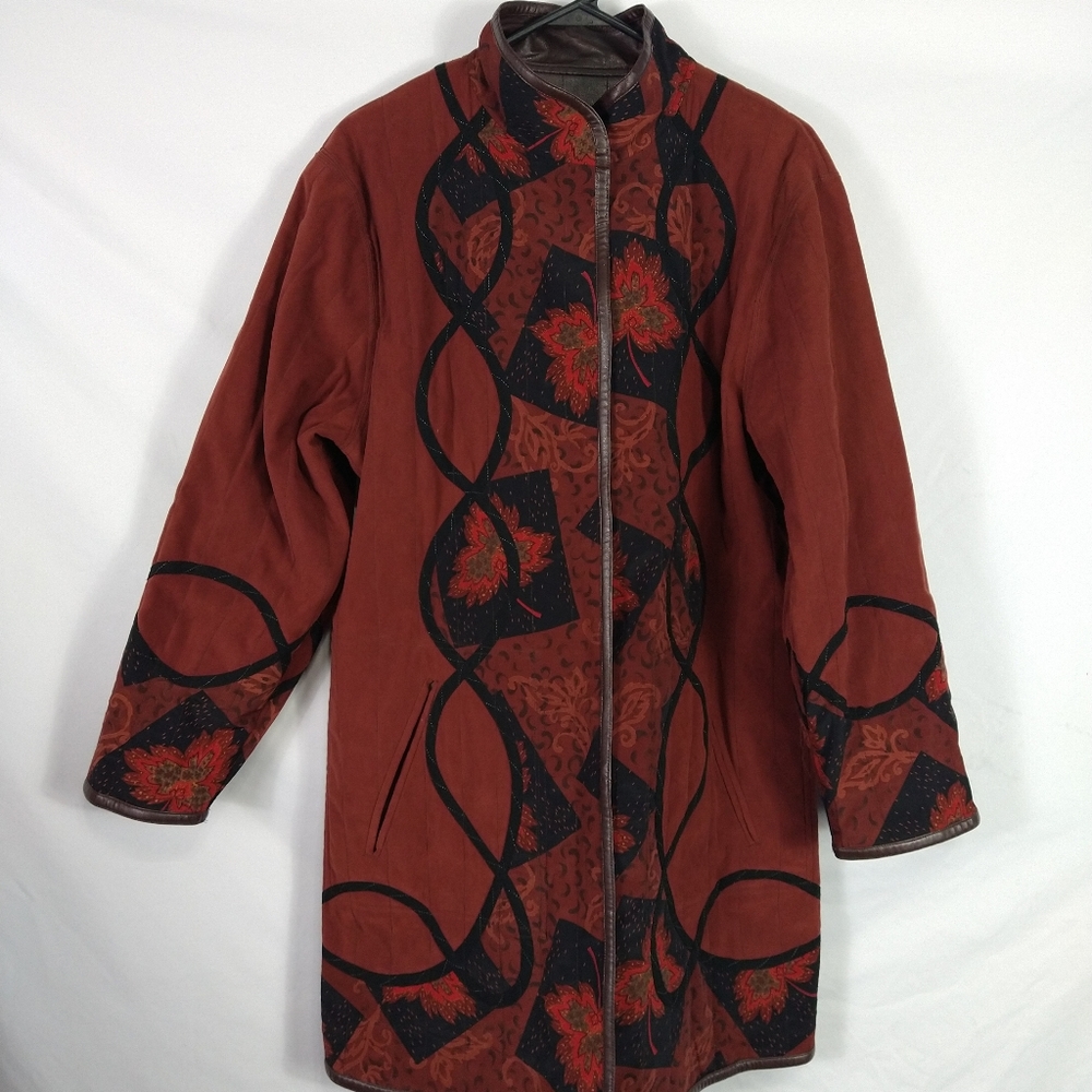 Women's Vintage Reversible Raincoat Brown Size Medium